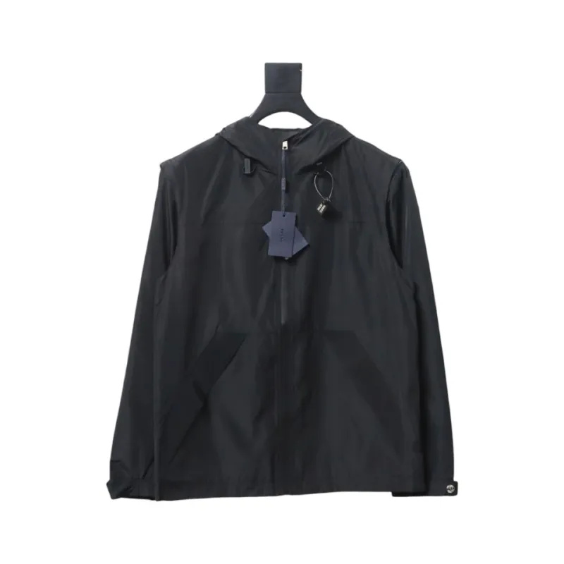 Prada side red trim detachable hooded jacket 1901