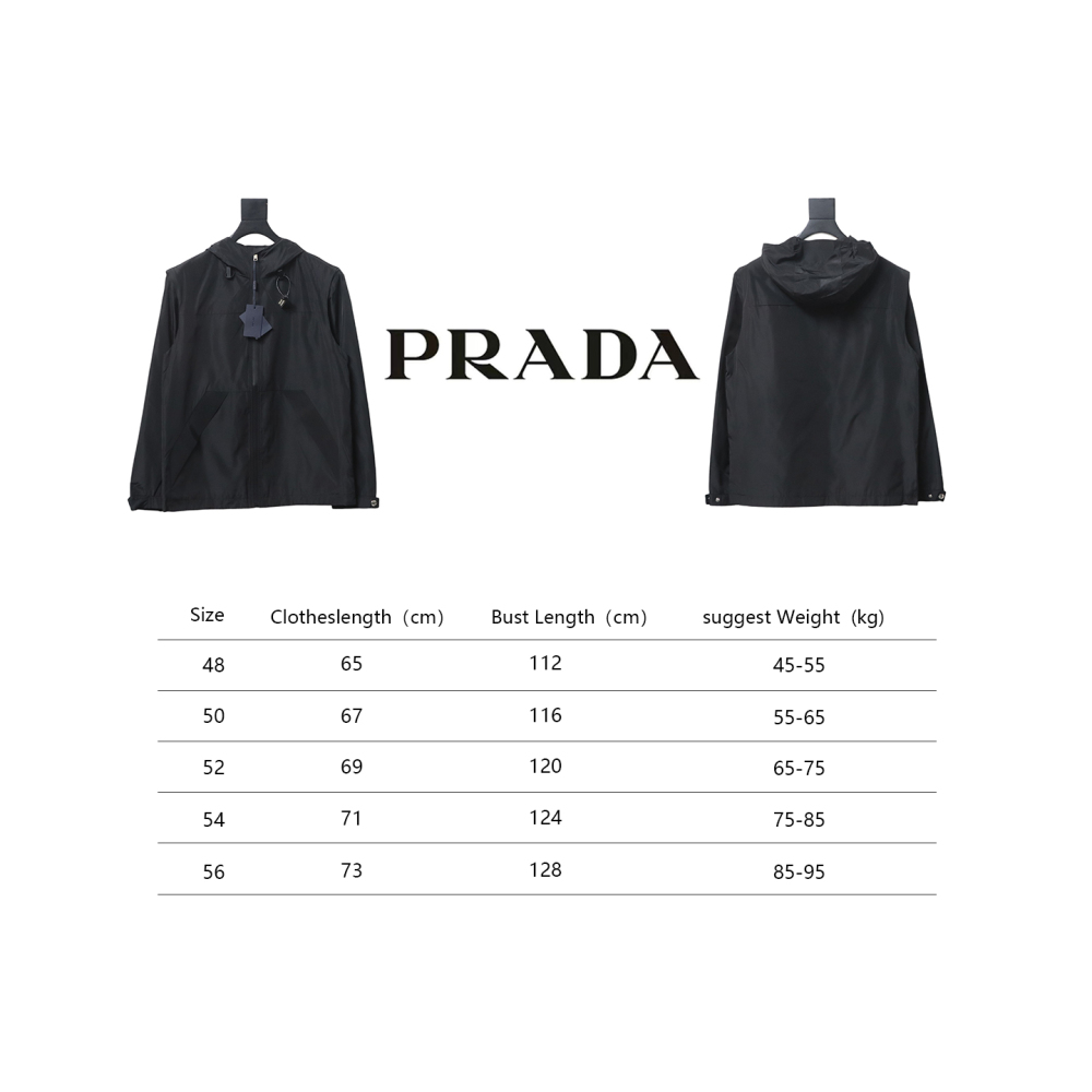  Prada side red trim detachable hooded jacket 1901