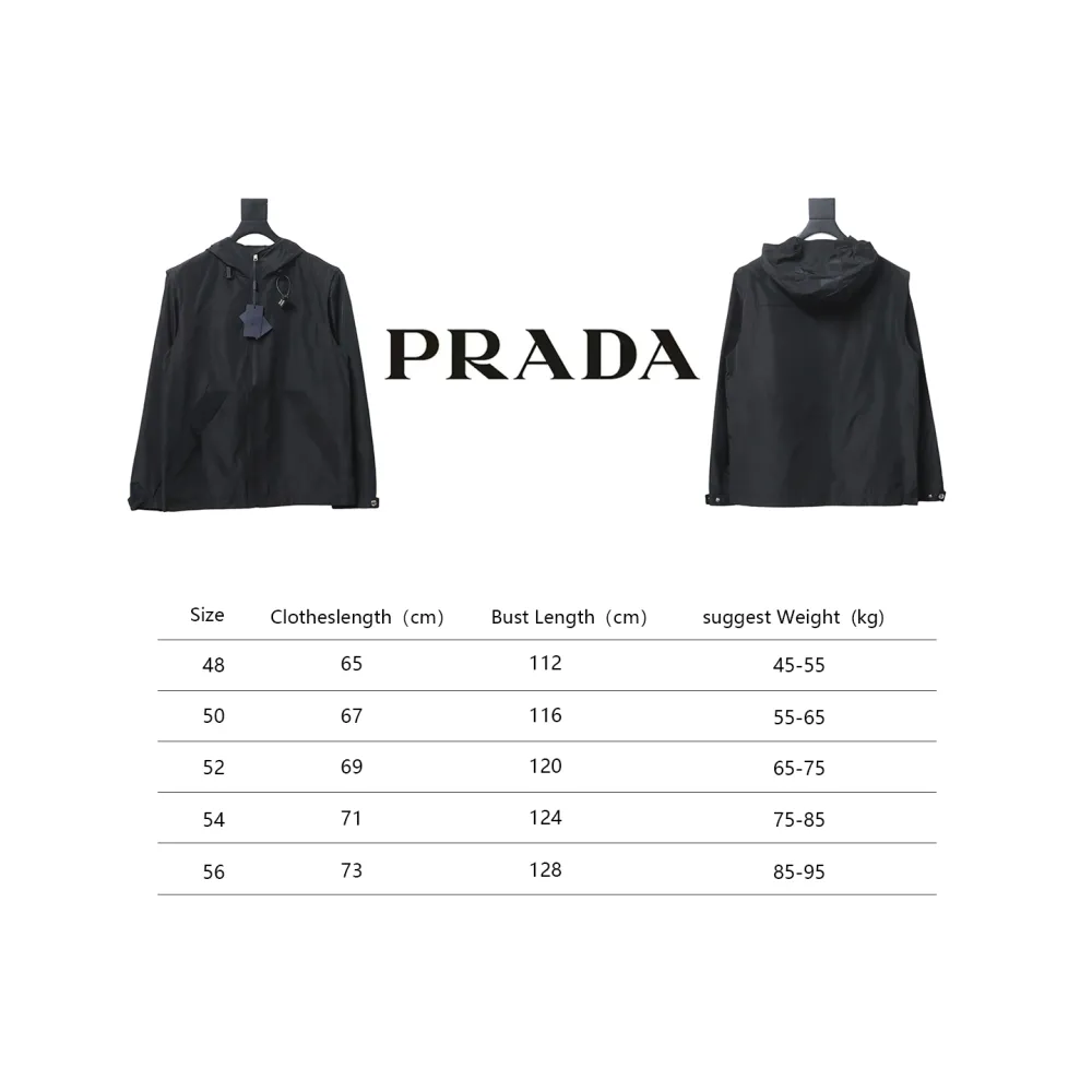 Prada side red trim detachable hooded jacket 1901