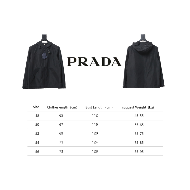  Prada side red trim detachable hooded jacket 1901