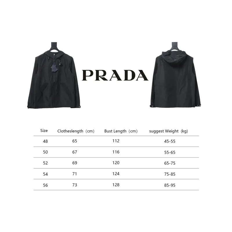  Prada side red trim detachable hooded jacket 1901