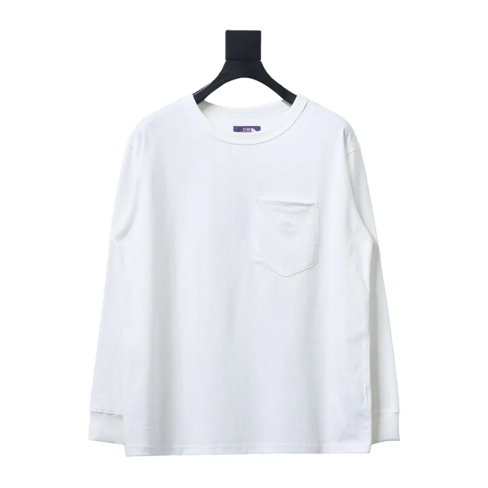 then0*hF**e 24fw n0*h F**e purple label embroidered long-sleeve t-shirt 1904b