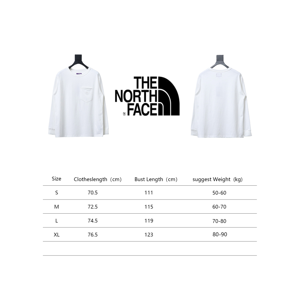 TheNorthFace 24FW North Face Purple Label Embroidered long-sleeve T-shirt 1904B