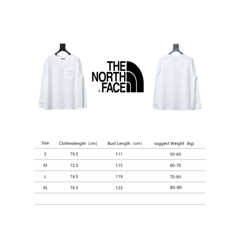 TheNorthFace 24FW North Face Purple Label Embroidered long-sleeve T-shirt 1904B