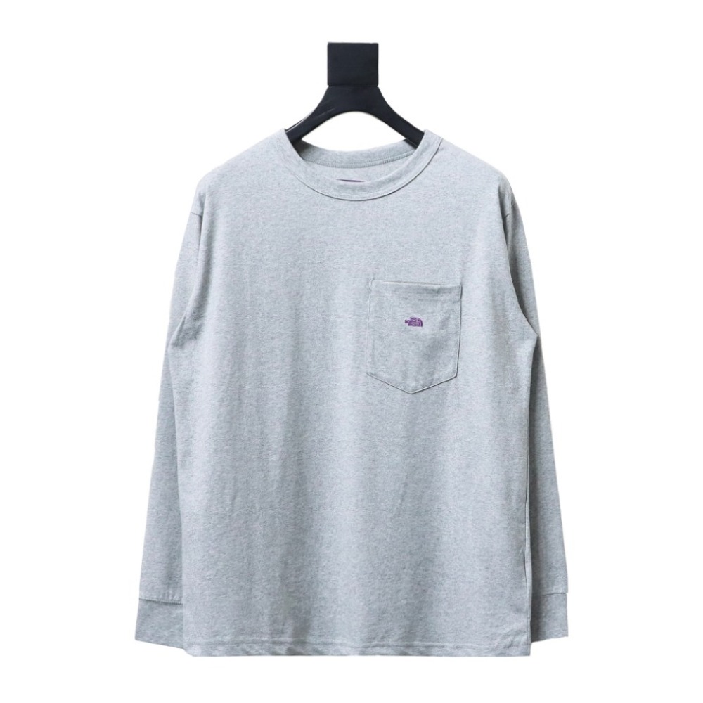 TheNorthFace 24FW North Face Purple label embroidered long-sleeve T-shirt 1906