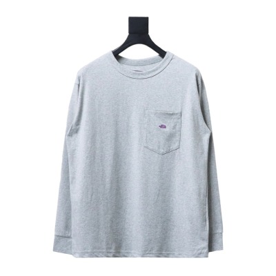 TheNorthFace 24FW North Face Purple label embroidered long-sleeve T-shirt 1906 01
