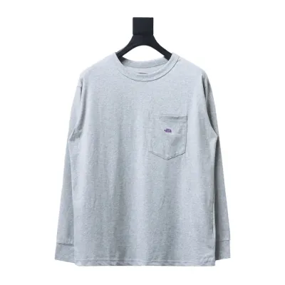TheNorthFace 24FW North Face Purple label embroidered long-sleeve T-shirt 1906 01