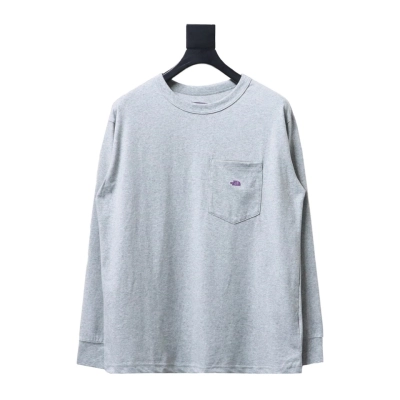 TheNorthFace 24FW North Face Purple label embroidered long-sleeve T-shirt 1906 01
