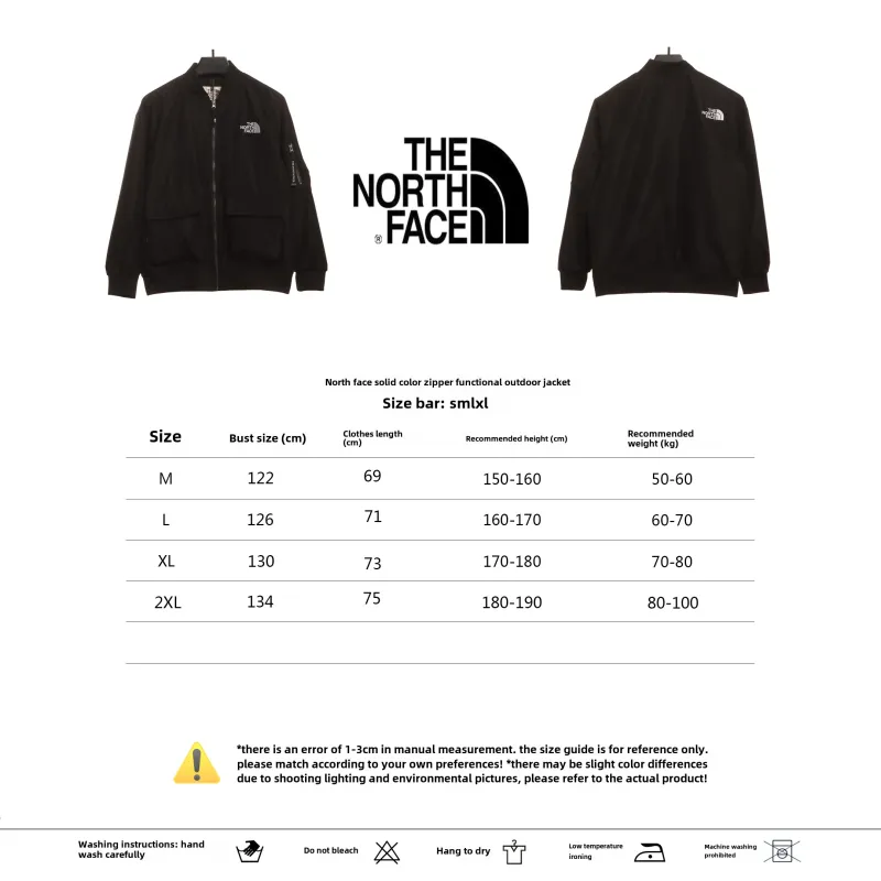 The North Face solid color zipper functional outdoor jacket 1903