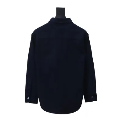 Amiri chest pocket heart solid color Long-Sleeve Shirt 1901 02