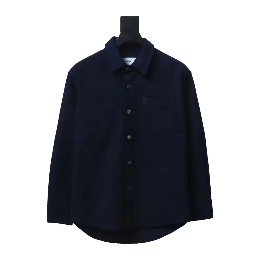 Amiri chest pocket heart solid color Long-Sleeve Shirt 1901