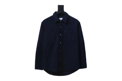 Amiri chest pocket heart solid color Long-Sleeve Shirt 1901 01