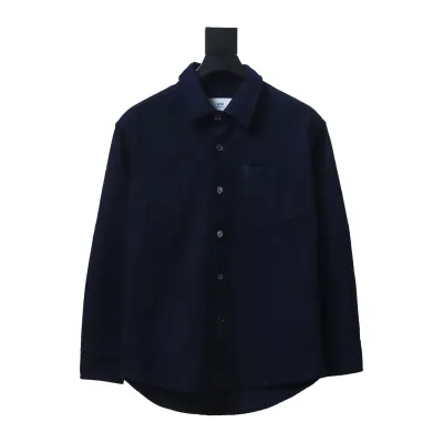 Amiri chest pocket heart solid color Long-Sleeve Shirt 1901 01