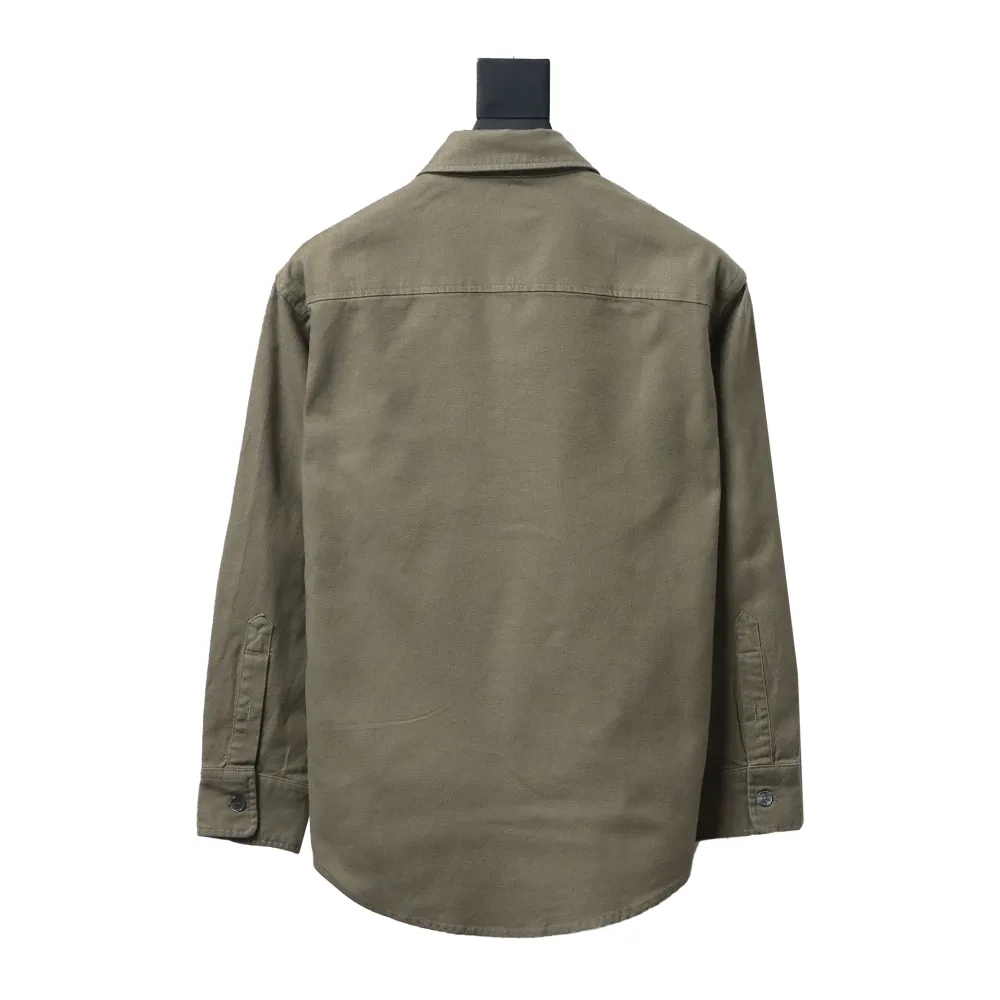Amiri chest pocket heart solid color Long-Sleeve Shirt 1902