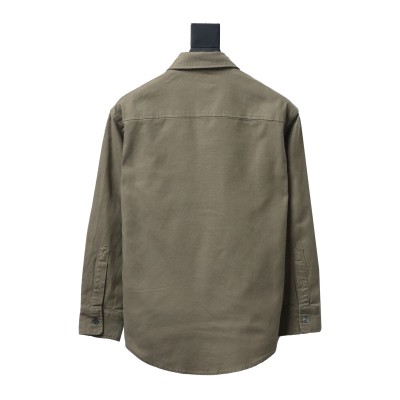 Amiri chest pocket heart solid color Long-Sleeve Shirt 1902 02