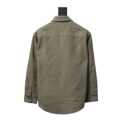 Amiri chest pocket heart solid color Long-Sleeve Shirt 1902 02