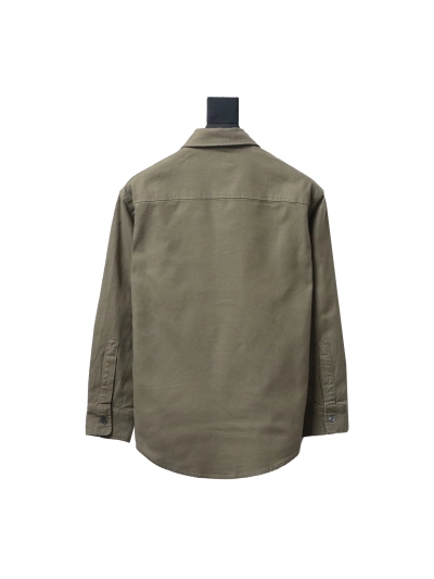 Amiri chest pocket heart solid color Long-Sleeve Shirt 1902 02