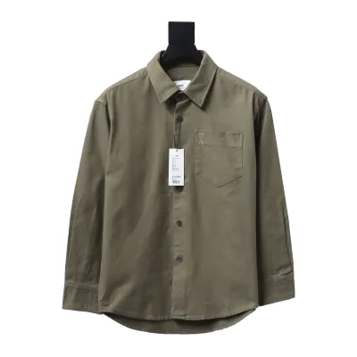 Amiri chest pocket heart solid color Long-Sleeve Shirt 1902 01