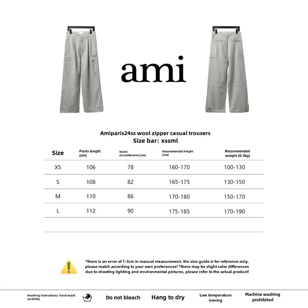 Amiri Paris 24SS wool zipper casual trousers Pants