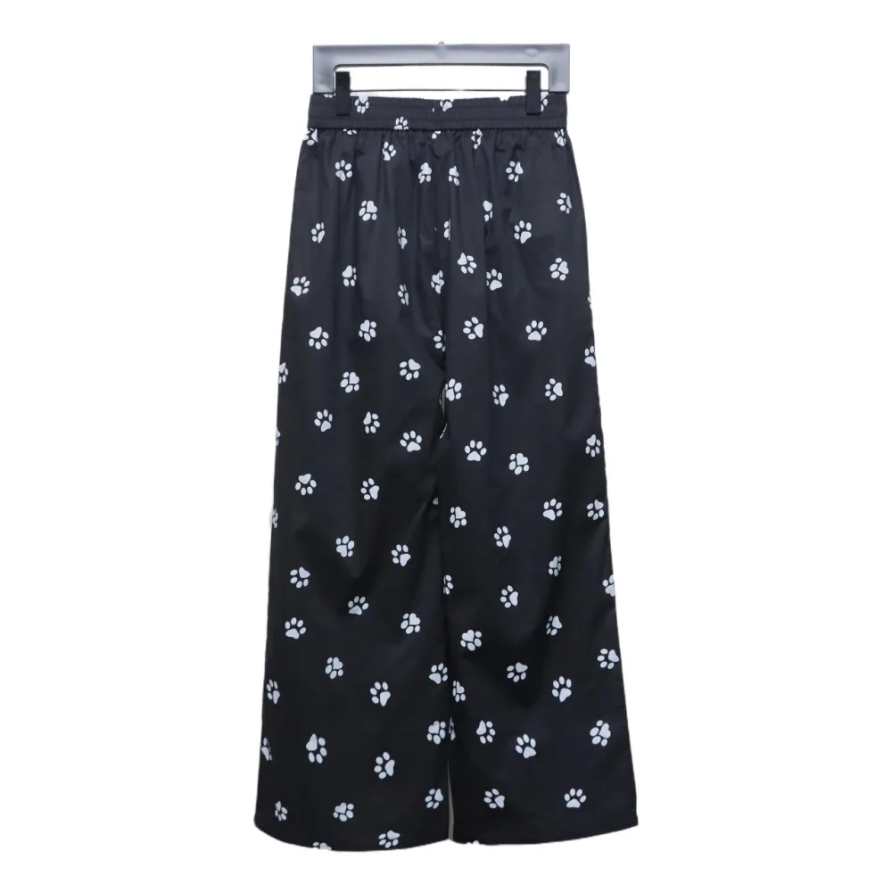  Calvin Klein CK cat's paw print wide-leg trousers 1901 Pants