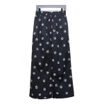  Calvin Klein CK cat's paw print wide-leg trousers 1901 Pants