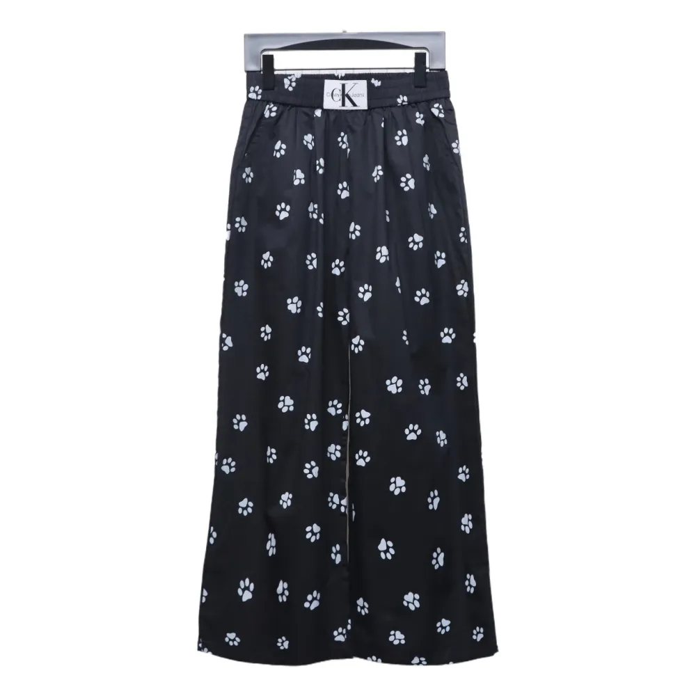  Calvin Klein CK cat's paw print wide-leg trousers 1901 Pants