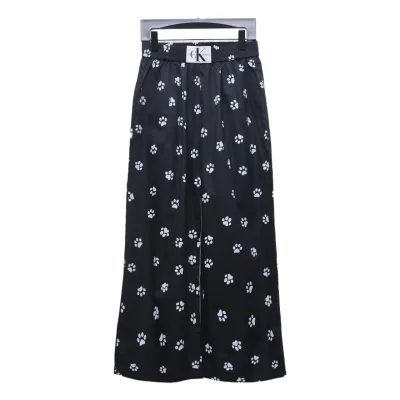  Calvin Klein CK cat's paw print wide-leg trousers 1901 Pants 01