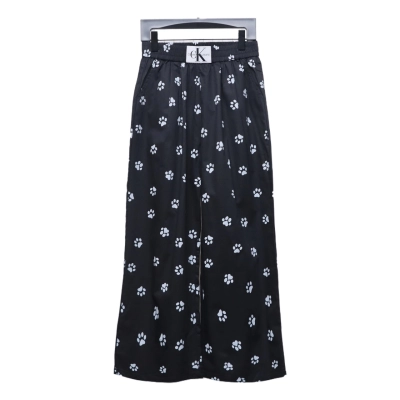Calvin Klein CK cat's paw print wide-leg trousers 1901 Pants 01