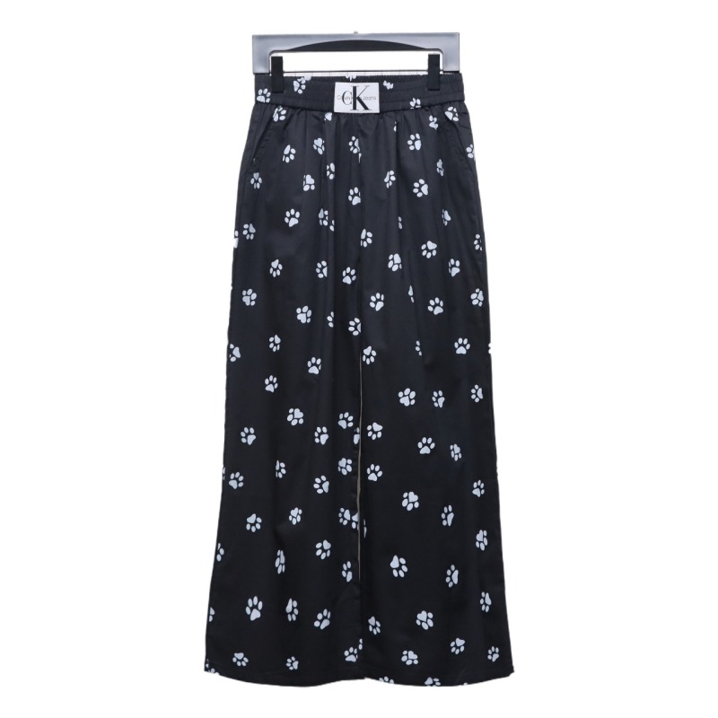  Calvin Klein CK cat's paw print wide-leg trousers 1901 Pants