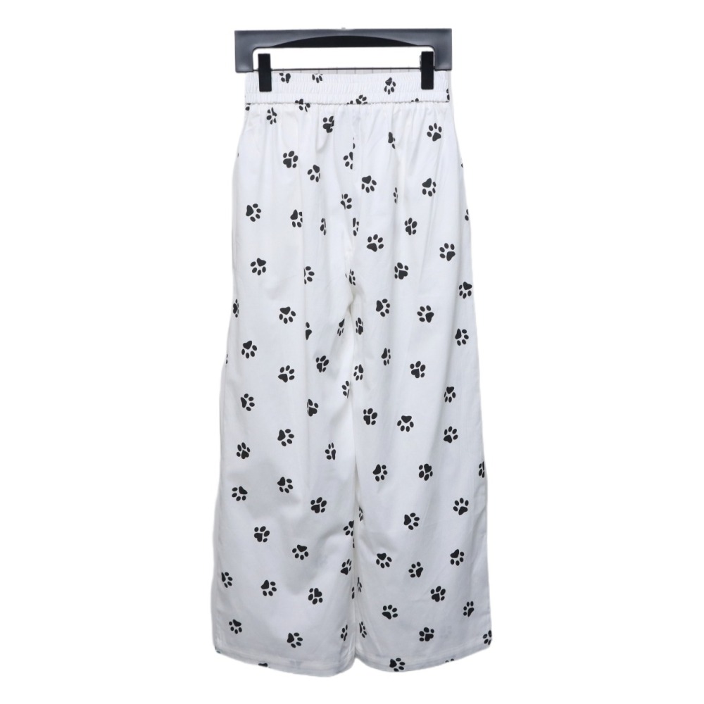  Calvin Klein CK cat's paw print wide-leg trousers 1902 Pants