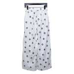  Calvin Klein CK cat's paw print wide-leg trousers 1902 Pants