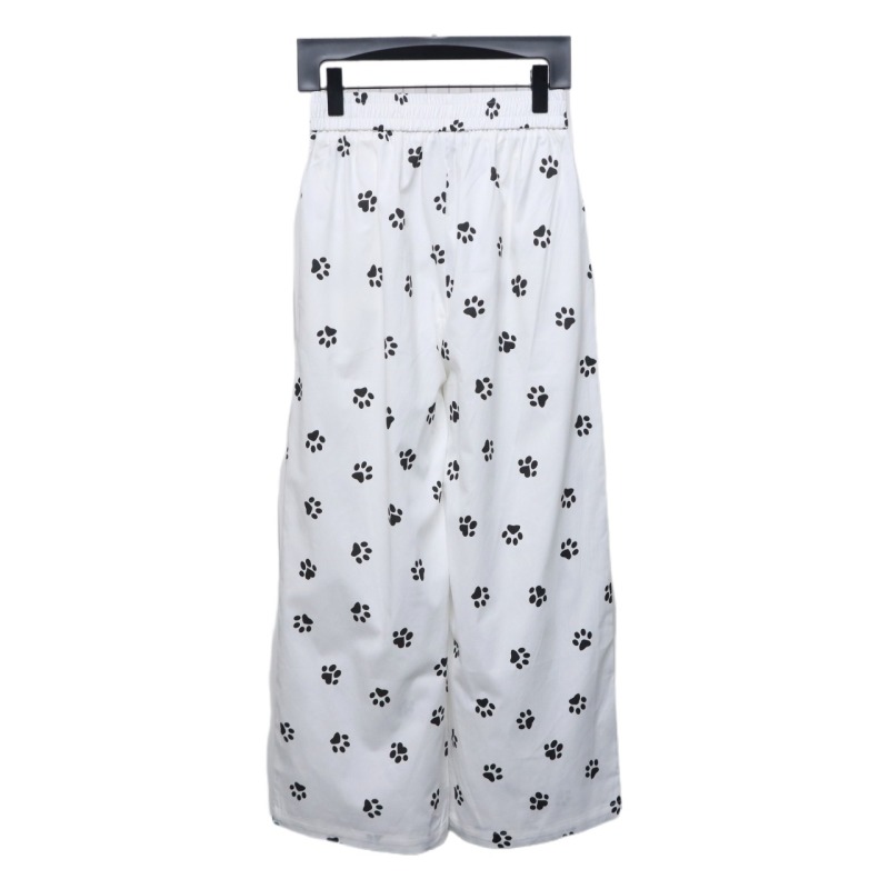  Calvin Klein CK cat's paw print wide-leg trousers 1902 Pants