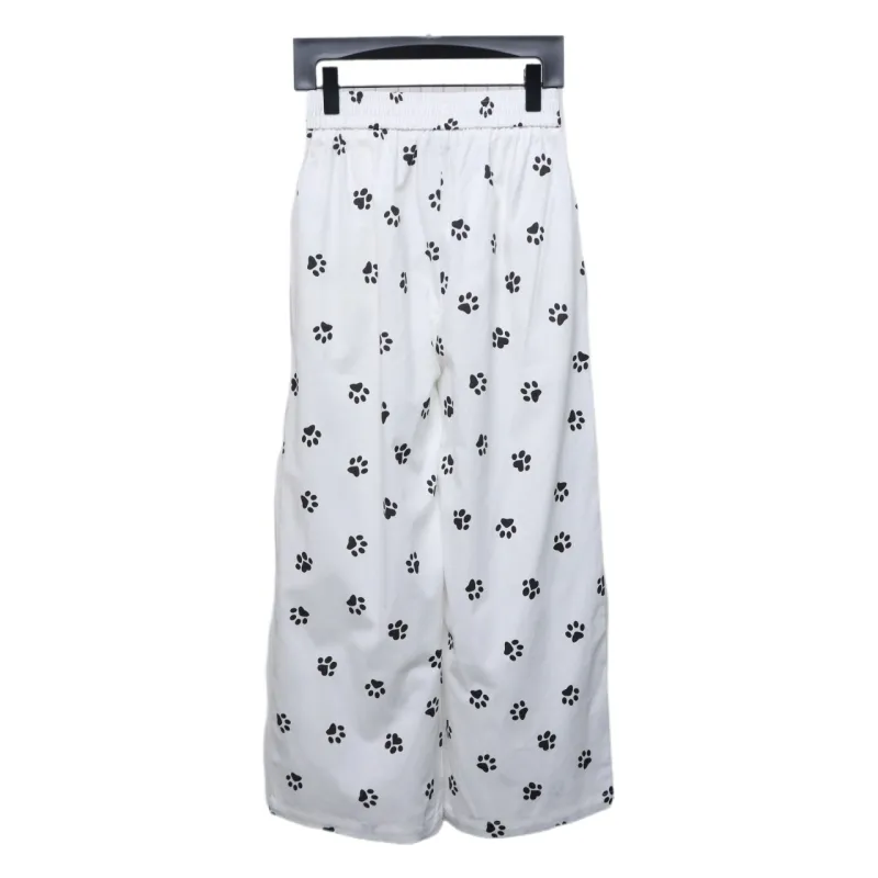  Calvin Klein CK cat's paw print wide-leg trousers 1902 Pants
