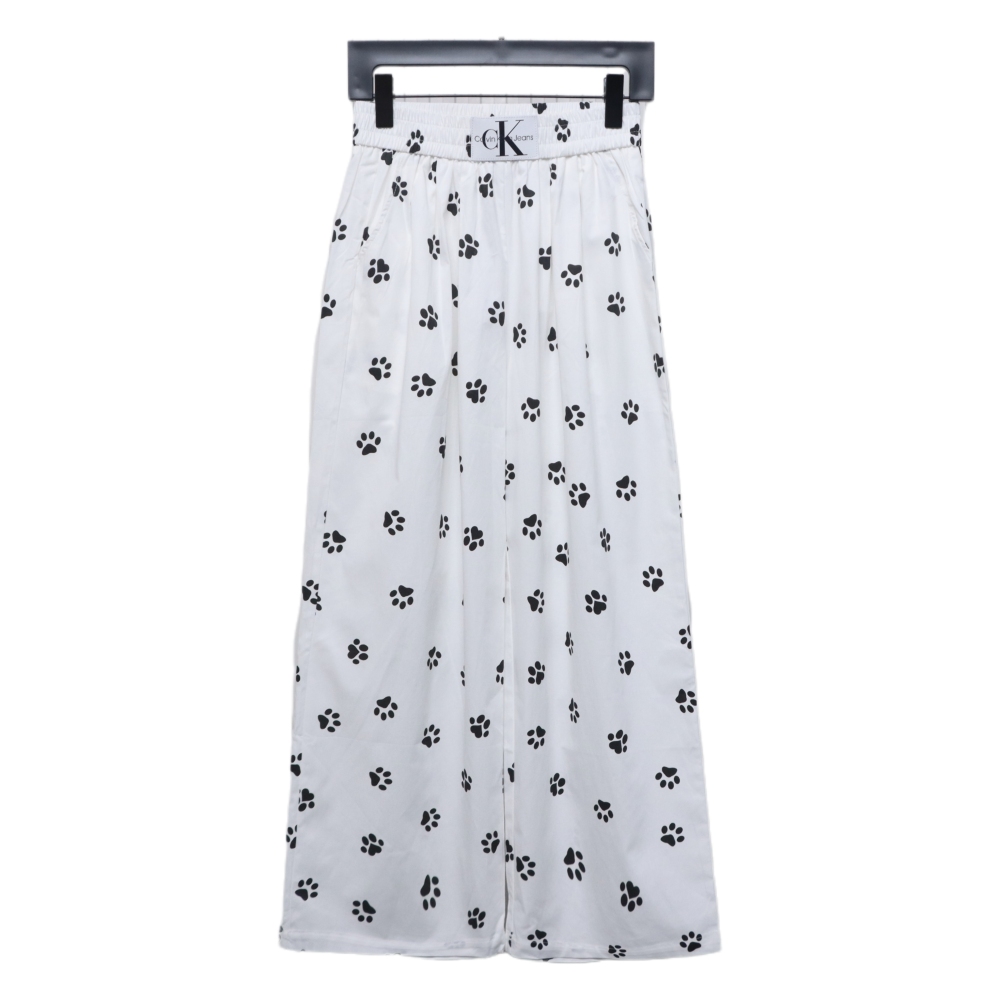  Calvin Klein CK cat's paw print wide-leg trousers 1902 Pants