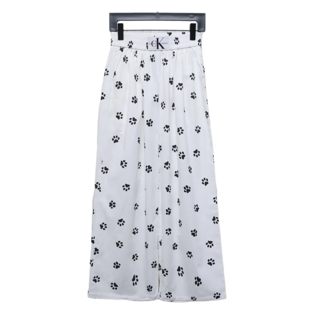  Calvin Klein CK cat's paw print wide-leg trousers 1902 Pants