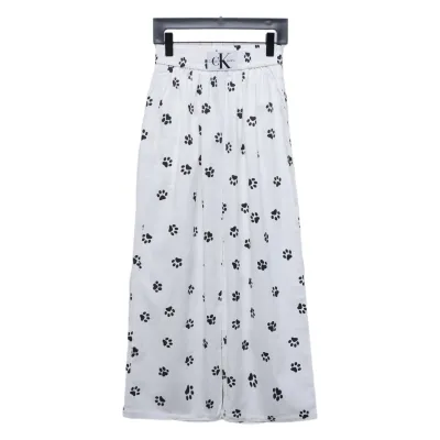  Calvin Klein CK cat's paw print wide-leg trousers 1902 Pants 01