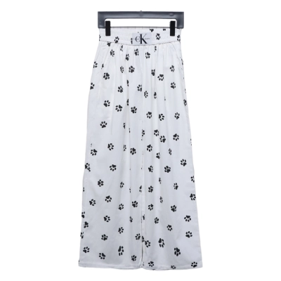 Calvin Klein CK cat's paw print wide-leg trousers 1902 Pants 01