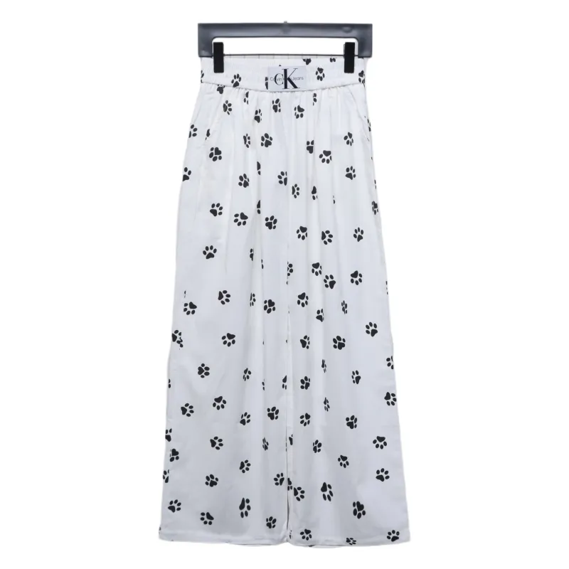  Calvin Klein CK cat's paw print wide-leg trousers 1902 Pants