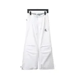  Calvin Klein CK double waist laminated letter logo woven trousers 1901 Pants