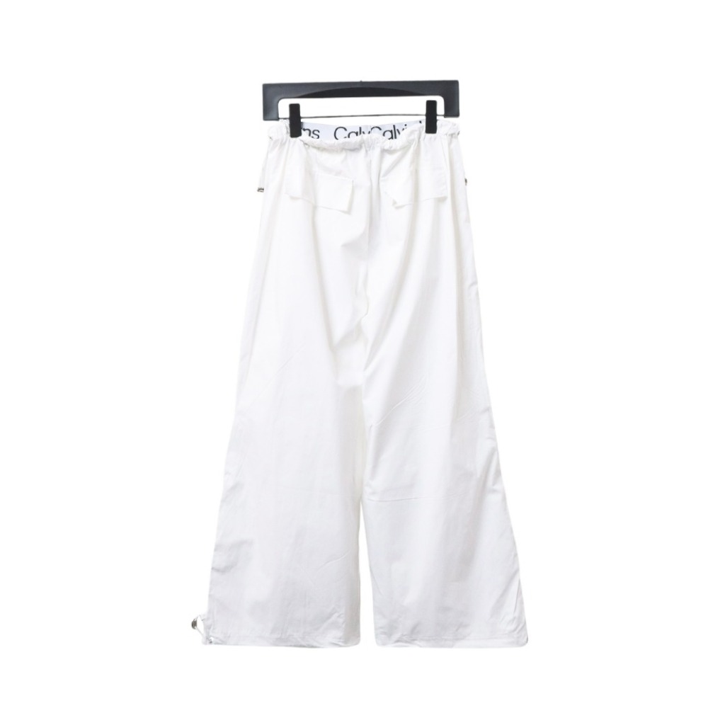  Calvin Klein CK double waist laminated letter logo woven trousers 1901 Pants