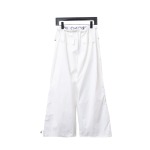  Calvin Klein CK double waist laminated letter logo woven trousers 1901 Pants