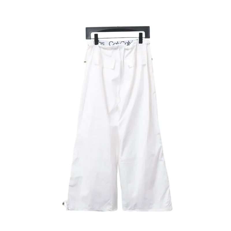  Calvin Klein CK double waist laminated letter logo woven trousers 1901 Pants