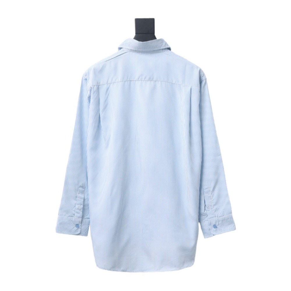 Calvin Klein Jeans ck fabric label pocket casual loose Long-Sleeve Shirt 1901