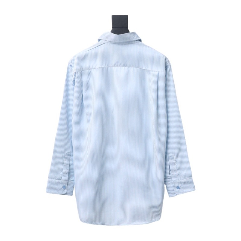 Calvin Klein Jeans ck fabric label pocket casual loose Long-Sleeve Shirt 1901