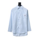 Calvin Klein Jeans ck fabric label pocket casual loose Long-Sleeve Shirt 1901