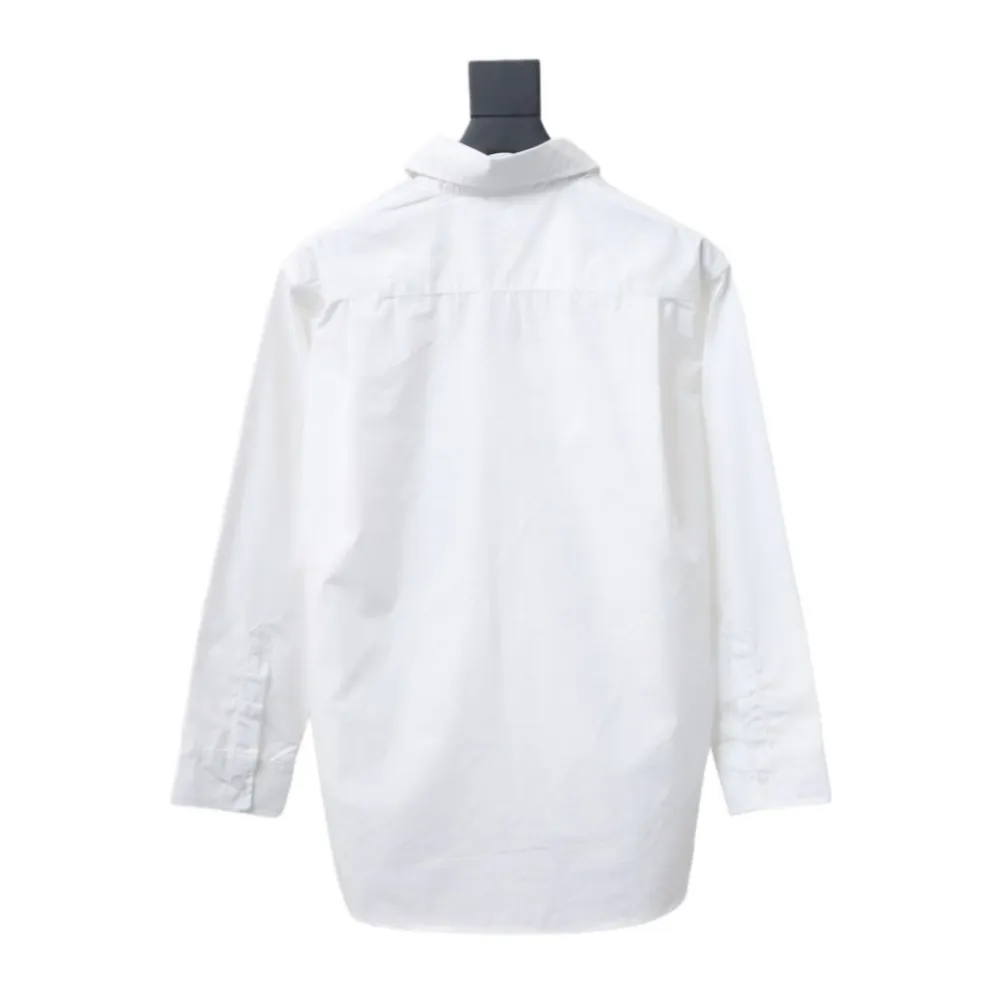  Calvin Klein Jeans ck fabric label pocket casual loose Long-Sleeve Shirt 1902