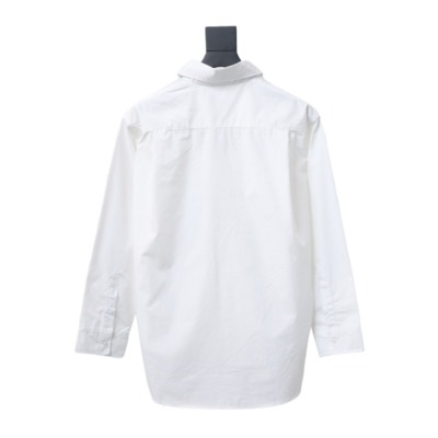 Calvin Klein Jeans ck fabric label pocket casual loose Long-Sleeve Shirt 1902 02
