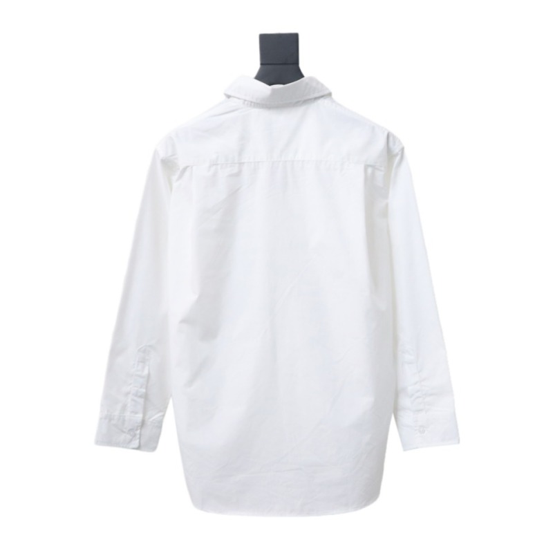 Calvin Klein Jeans ck fabric label pocket casual loose Long-Sleeve Shirt 1902