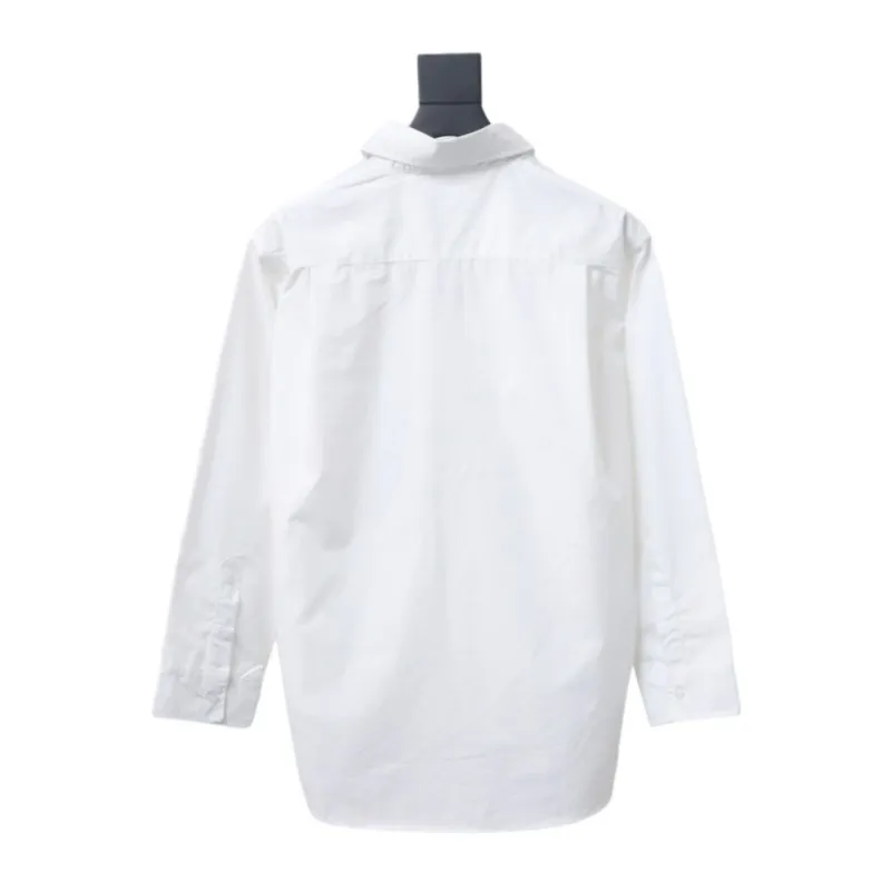  Calvin Klein Jeans ck fabric label pocket casual loose Long-Sleeve Shirt 1902
