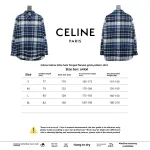  Celine 24Fw hem tassel flannel plaid Long-Sleeve Shirt